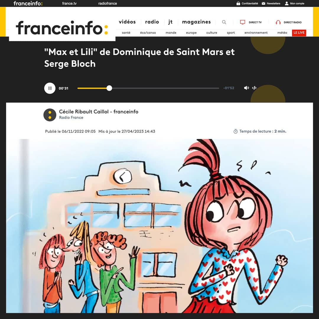 Max et Lili racontent petits et grands tracas du quotidien depuis