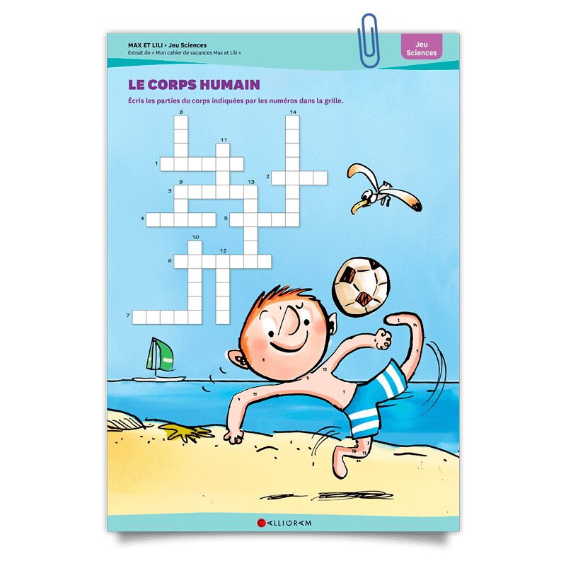 Max et Lili;cahier de vacances;jeu;sciences;le corps humain;